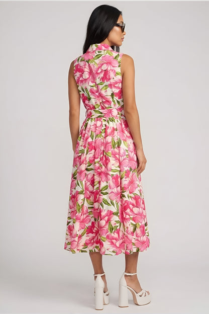 Holly Floral Collared Midi Dress