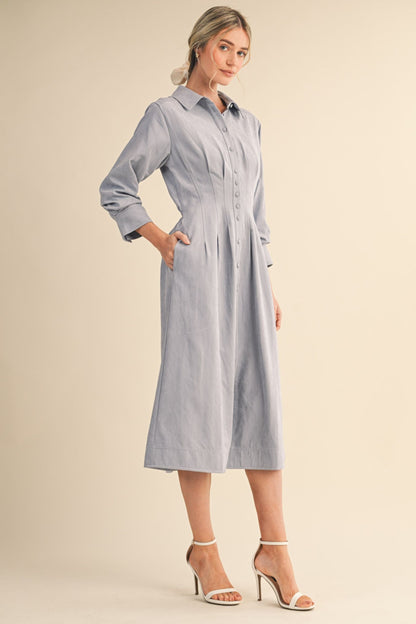 Bree Pleated Midi Dress